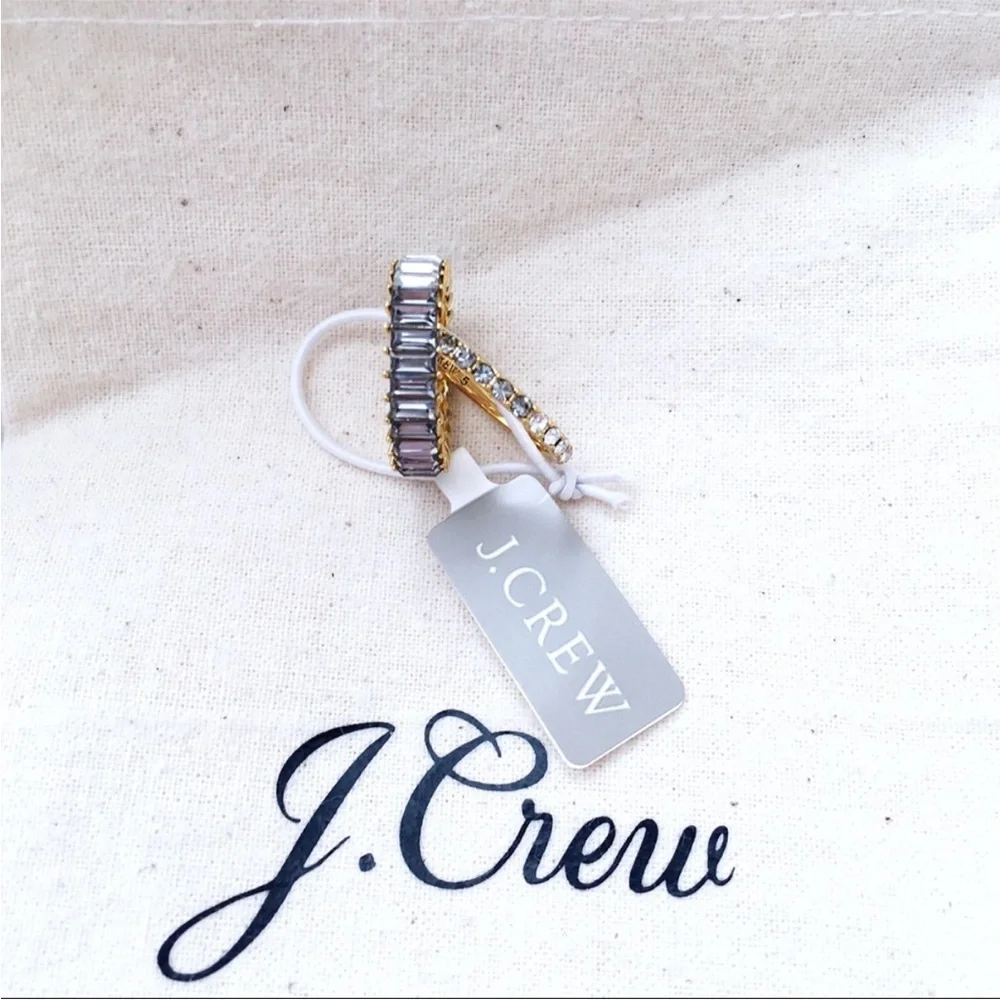 J. Crew Gold Band with Silver Accents Stacking Rings